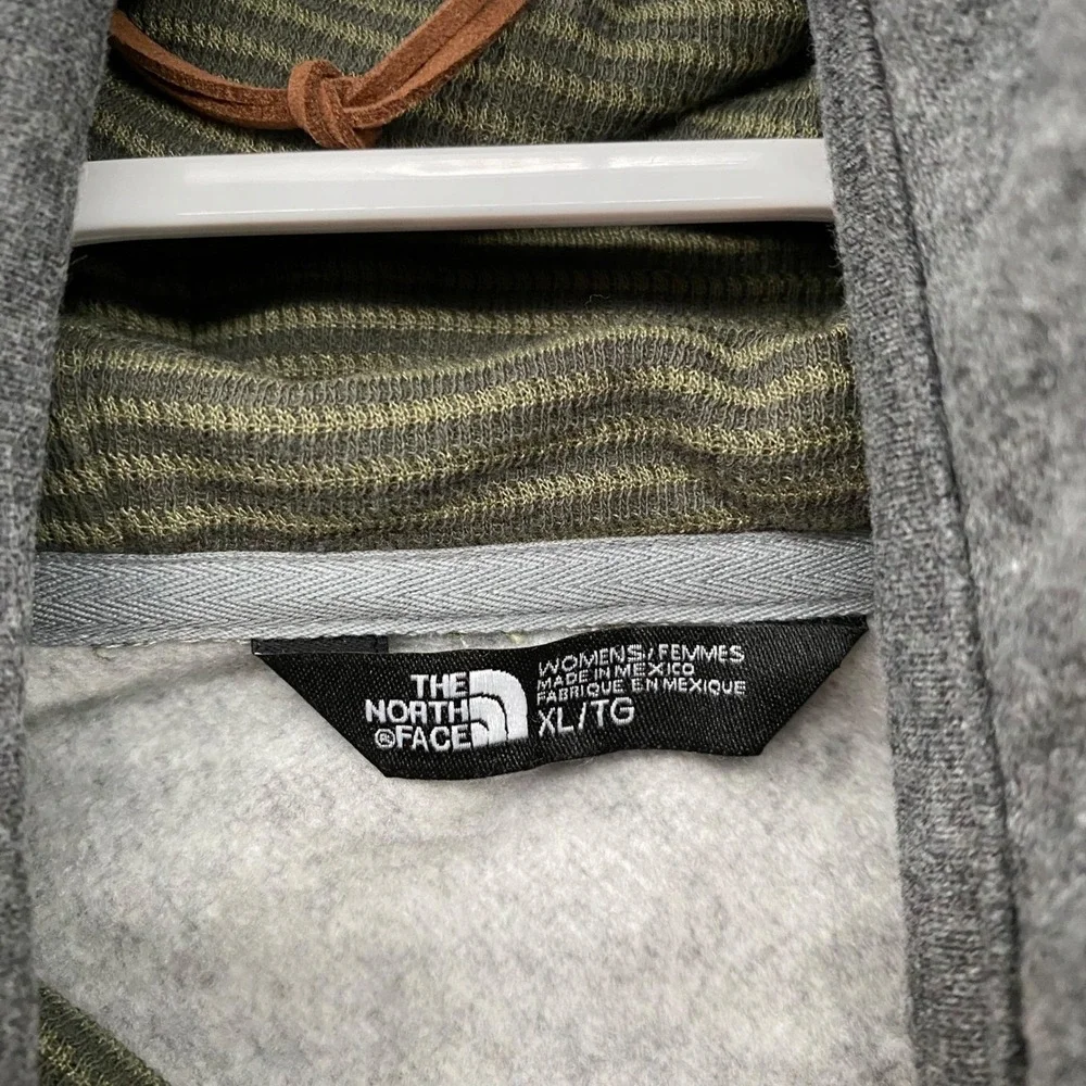The North Face Mens‎ Gray Sleeveless Hoodie Vest XL Embroidered Logo Funnel Neck